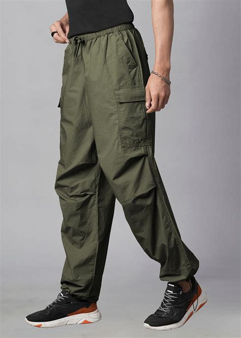 Parachute Pants For Men | Olive Green | Parachute Pants | PRONK – pronk.in