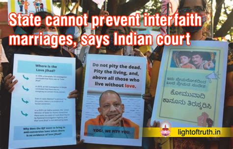 State cannot prevent interfaith marriages, says Indian court - Light Of ...