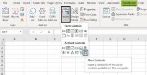 Image result for Insert Excel Control Examples