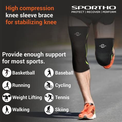 Knitted Slip-on Knee Support – Nivia Sports