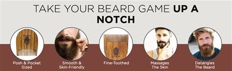 Buy UrbanMooch Handcrafted Sheesham Wood U Shape Beard Comb | Style ...