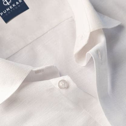 White Color Lining Texture Pure Cotton Shirt For Men – Punekar Cotton