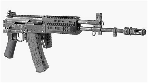 3D Worn Out Assault Rifle AK-12 Folded Stock | 3D Molier International