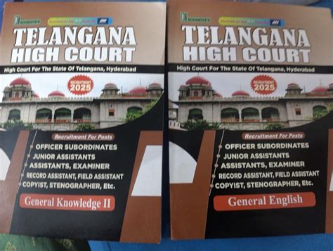 Buy Telangana High Court Office Subordinate 2025, Junior Assistants ...