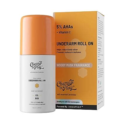 Buy Chemist at Play UnderArm Roll-On with 5% AHA, Lactic Acid & 1% ...