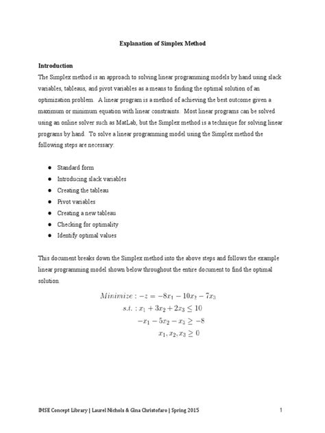 Image result for Simplex Methods for Beginners