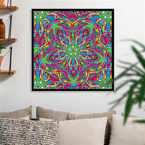ArtzFolio Abstract Psychedelic Traditional Motif Element D3 Canvas ...