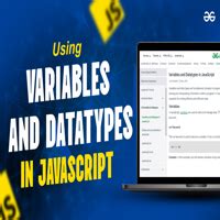 Image result for JavaScript Variables and Data Types Activity