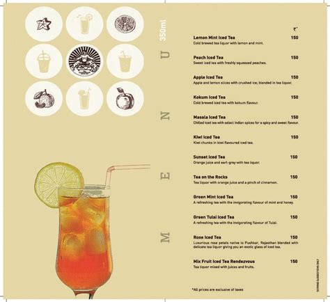 Menu at Wagh Bakri Tea Lounge, Ahmedabad, Aaryan Workspaces