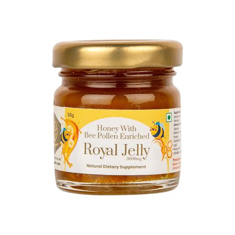 Shiva Organic Honey With Bee pollen Enriched Royal Jelly 5000mg Natural ...