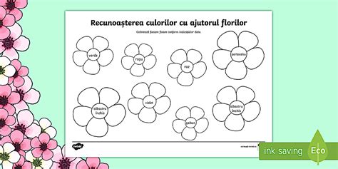 Flori de primăvară colorate de decupat | Twinkl România
