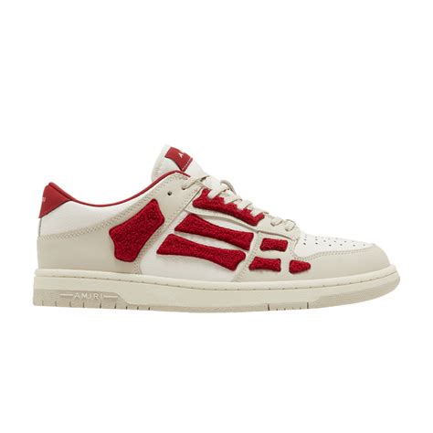 Amiri Skel Top Low White Red Chenille Price in India | Culture Circle