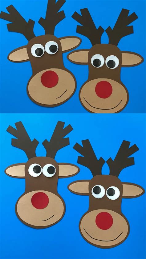 Paper Reindeer Craft For Kids [Printable Template] | Preschool ...