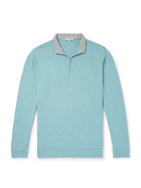 Peter Millar - Crown Comfort Cotton-Blend Half-Zip Sweater - Blue Peter ...