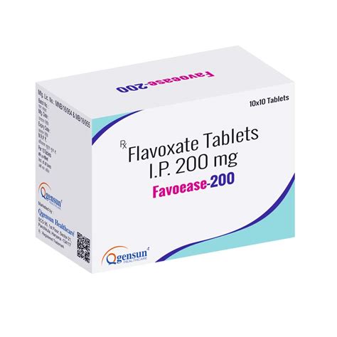 FAVOEASE - Flavoxate Hydrochloride 200 mg Tablet - Qgensun Healthcare