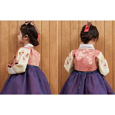 Buy Korea Hanbok Traditional Dress Girl Clothes Birthday New Year Party ...