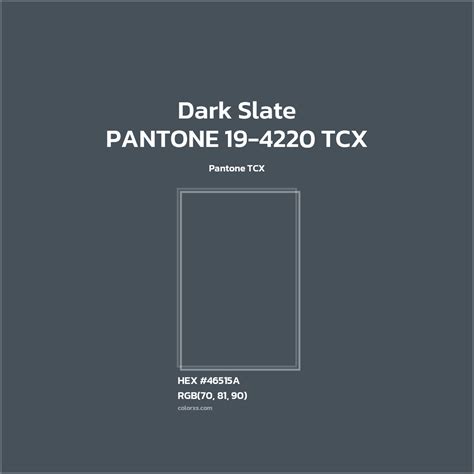 About PANTONE 19-4220 TCX - Dark Slate Color - Color codes | matching ...