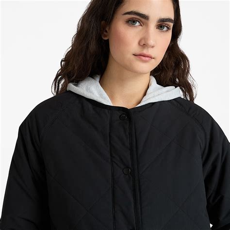 Durable Water-Repellent Quilted Jacket for Women in Black