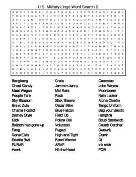 U.S. Military Jargon Crossword and Word Search 2 by Lonnie Jones Taylor