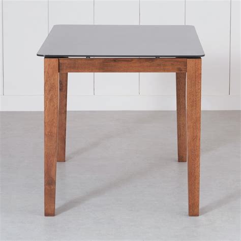 Buy Paco Tempered Glass Top 4-Seater Dining Table - Grey and Brown from ...