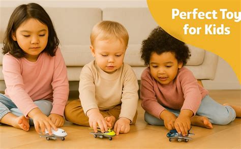 Trinanta Ventures Press and Go Airplane Toy Vehicles Set of 3, Plastic ...