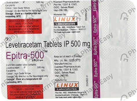 Epitra 500 MG Tablet (10): Uses, Side Effects, Price & Dosage | PharmEasy