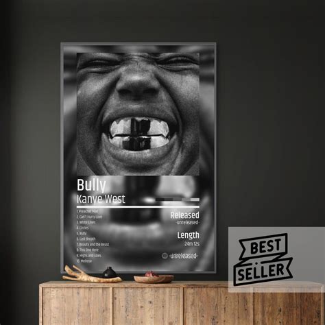 Bully Kanye West Album Cover Poster Kanye West Unreleased Album Poster ...