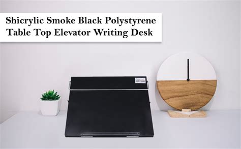 Shicrylic Smoke Black Polystyrene Table Top Elevator Writing Desk with ...