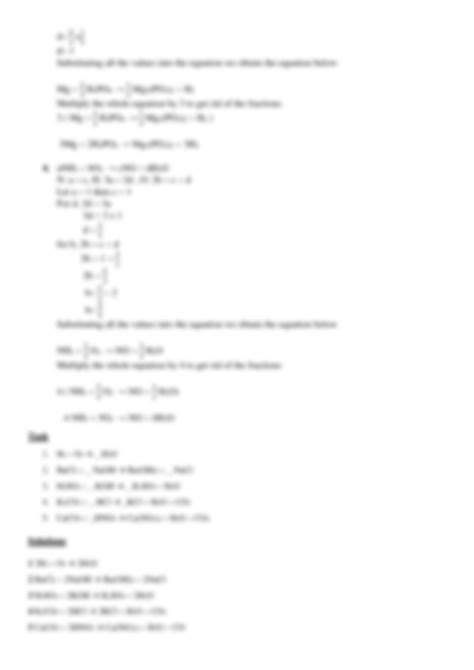 Balancing Chemical Equations Using Algebra 的图像结果