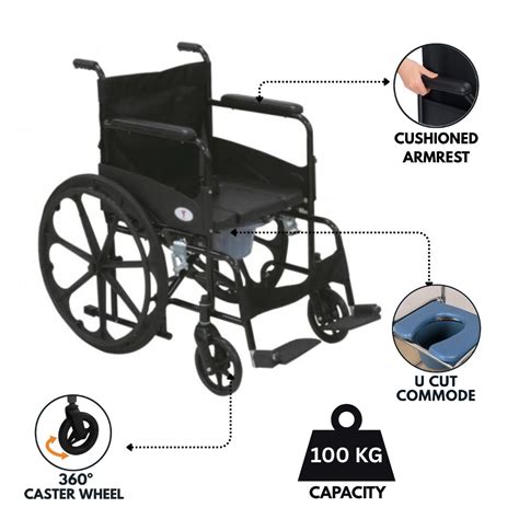 Commode Wheelchair - Powder Coated Wheelchair at best price in Chennai