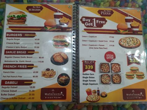 Menu at Mahalaxmi Dabeli Pizza & Soda, Anand