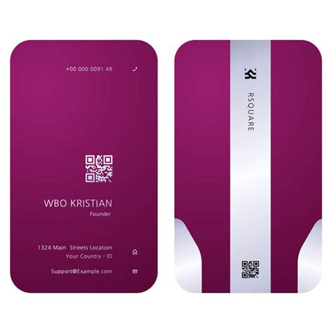 Premium Die Cut Visiting Card - Shape 2 (Vertical) - yubingo.com