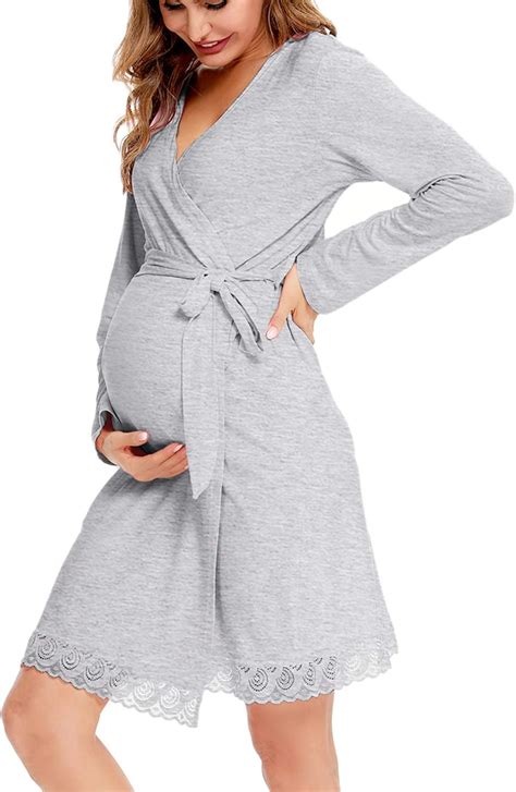 SWOMOG 3-in-1 Maternity Nursing Robe for Pregnancy, India | Ubuy