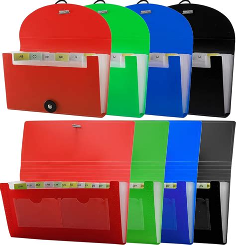 Buy ZEAYEA 8 Pack Receipt Folder, 13 Pockets Expanding Accordion ...