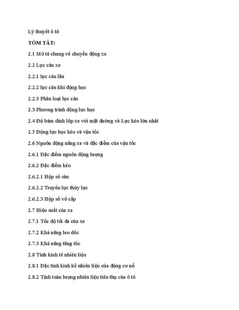MÔ TẢ CHUYỂN ĐỘNG XE VÀ HIỆU SUẤT Ô TÔ - ass - Studocu