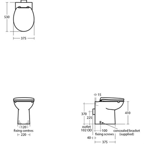 BIM objects - Free download! Contour 21 Seat & Cover, Top Fixing Hinges ...