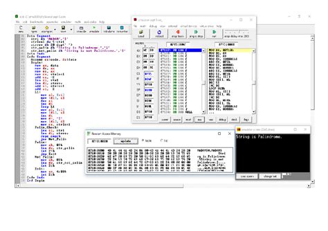 Expt 9 - Checking wether the string is palindrome in assembly level ...