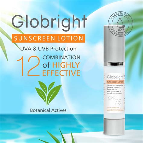 Buy GLOBRIGHT SUNSCREEN LOTION (SPF 75) 50 ML | WITH ALOE VERA | UVA ...