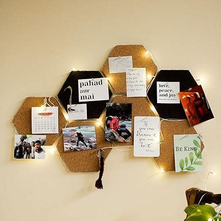 HAMELIN Bee Hive Hexagonal Cork Pinboard for Home Office Classroom ...