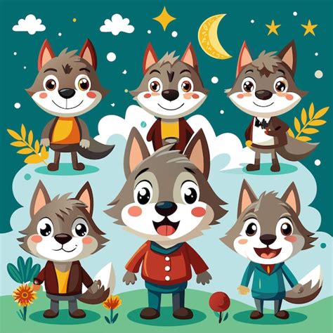 Image result for Cartoon Wolves