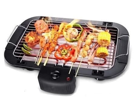 PITOXY Electric Barbecue Grill, Smoke Free BBQ Grill Machine, Chrome ...