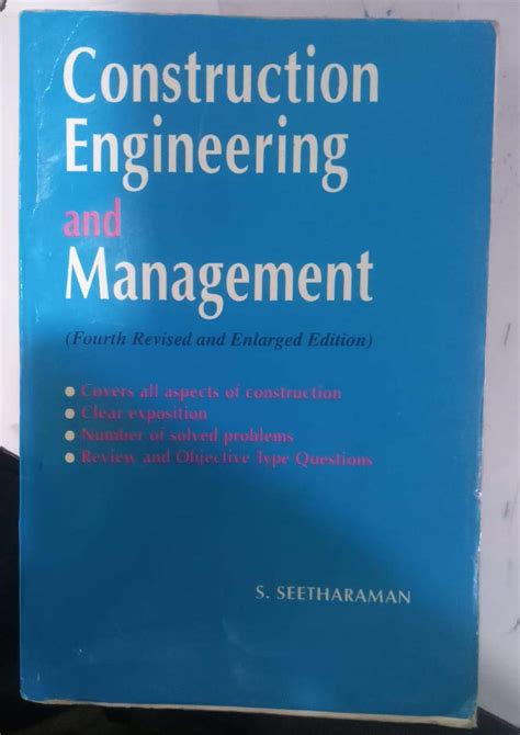 Construction Engineering And Management 4th/Rev. Ed. : Seetharaman ...