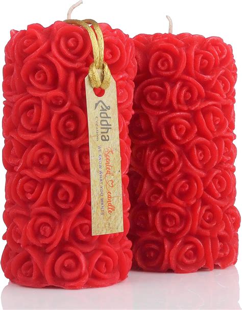 Shraddha Creation Scented Candles for Home Decor, Rose Fragrance ...