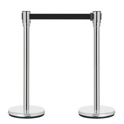 Durasteel Crowd Control Barriers Line Dividers Silver Stanchion ...