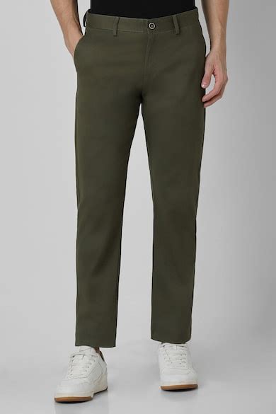 Buy Men Green Solid Slim Fit Chino Casual Trousers Online - 956863 ...