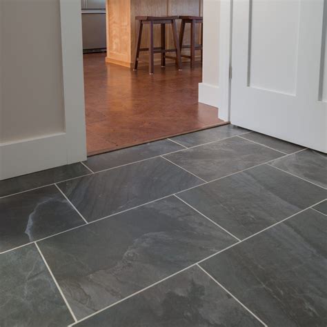 Slate Tile Mudroom Floor : herringbone dark tiles for a light colored ...