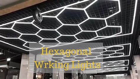 Hexagonal Led Light Honeycomb Grid Garage Lamp Hexagon Garage Lights ...