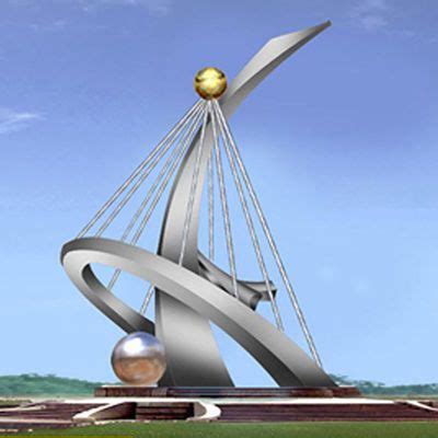 创意镂空船帆广场景观 不锈钢雕塑 -宏通雕塑