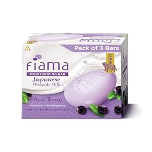 Buy Fiama Moisturizing Soap Bar, Japanese Hokkaido Milk & Acai Berry ...