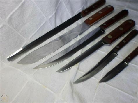Vintage Case XX Kitchen Knife Set of 6 Rare Wood Case With Sharpening ...